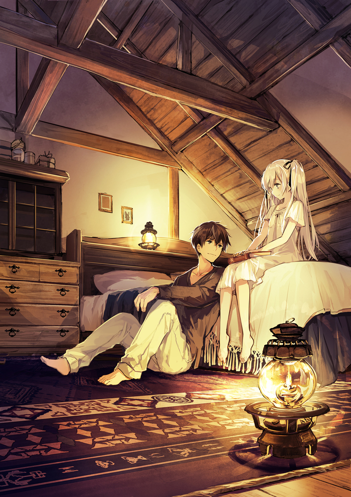 Fairy tale for the night - Anime art, , Light novel, Loli, Tail
