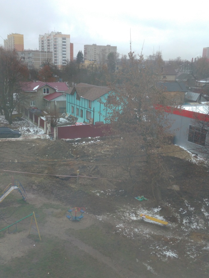 goodbye happy childhood - My, Domodedovo, Pyaterochka, Izhs, Building, Violation, Playground, Courtyard, New Year, Longpost