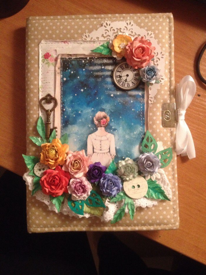 First works - My, Rukozhop, Scrapbooking, Needlework without process, Cover, Longpost