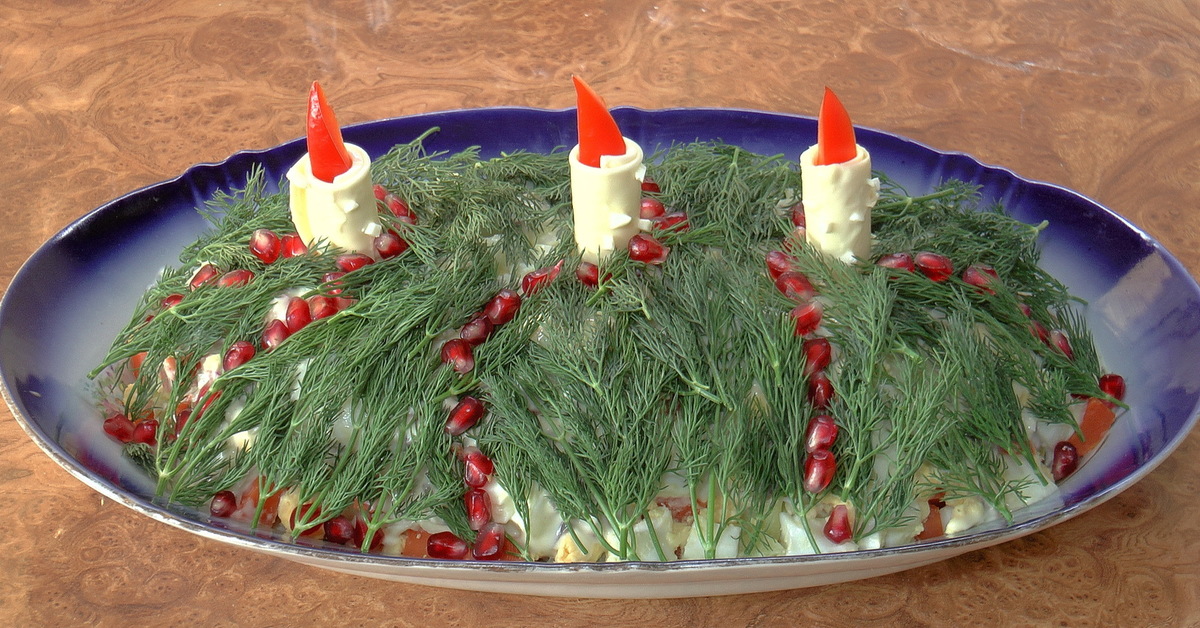 Как украсить красиво салаты на Праздничный Стол Самое красивое украшение салатов Удиви своих гостей