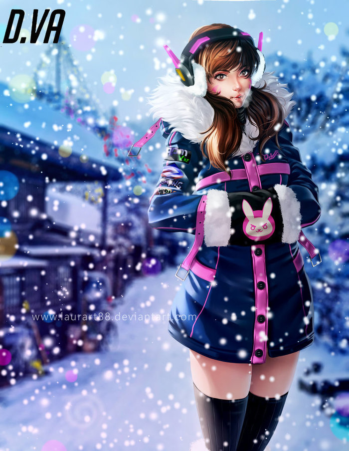   Overwatch, Dva, Laurart88