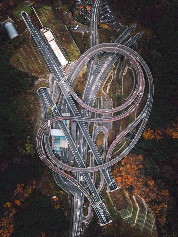 Junction between mountain tunnels - Interchange, Road, Reddit, Tunnel