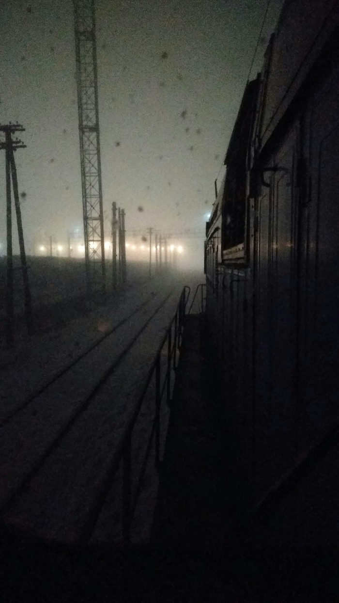 Through the fog - My, Russian Railways, Work, TEM7