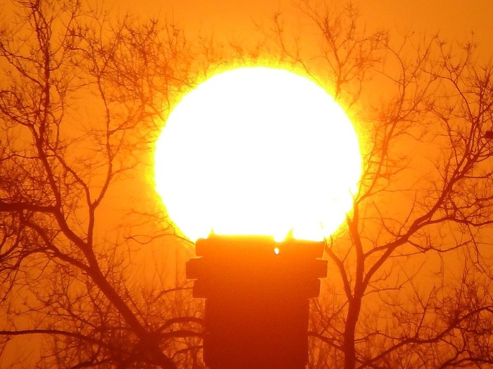 The birth of a new sun. - My, Дальний Восток, Primorsky Krai, Oktyabrsky District, Pipe, The sun, Funny