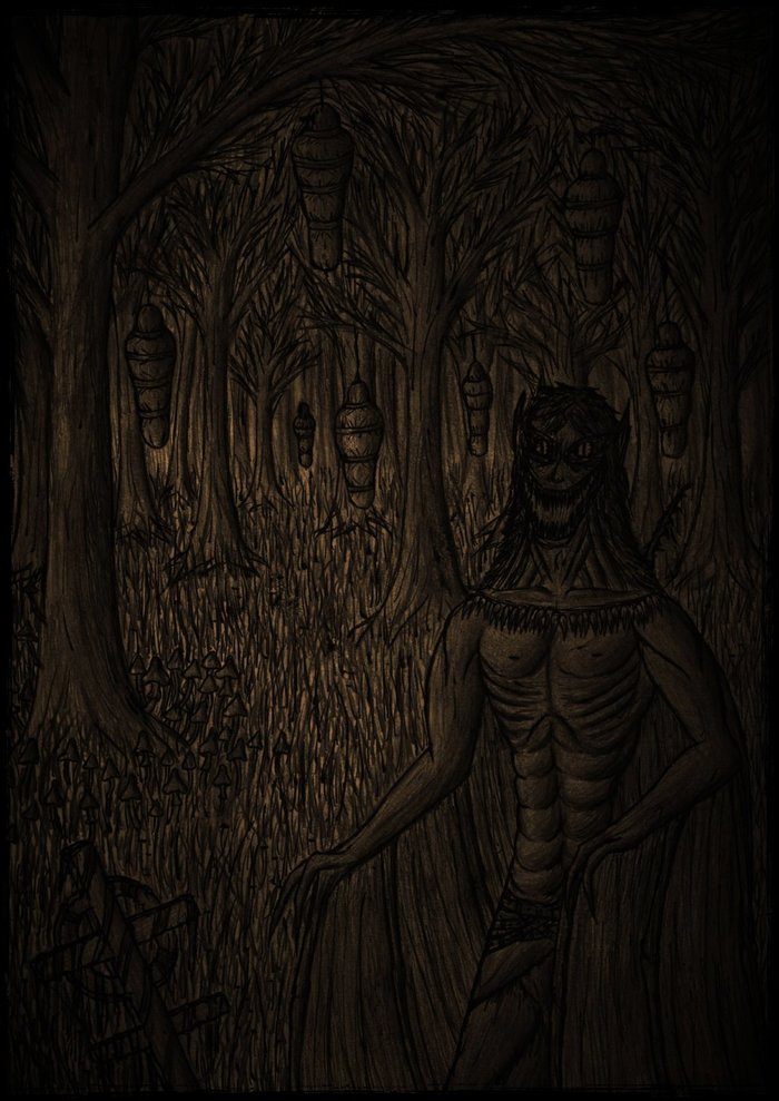 Vampire - Drawing, My, Forest, Vampires