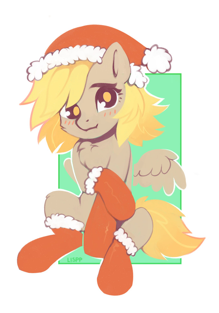 Derpy in socks and hat by zoliklispp - Derpy hooves, My little pony, PonyArt, New Year