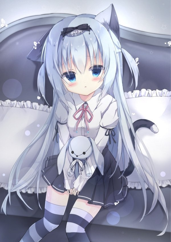 Several anime neko arts - Neko, Anime art, Anime, Loli, Nekopara, Longpost