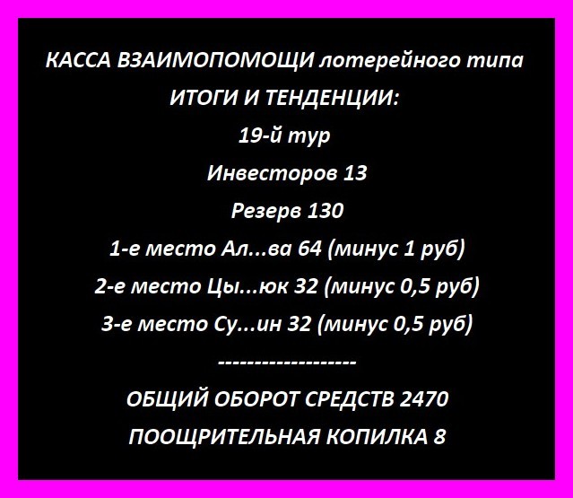 Касса взаимопомощи лотерейного типа (продолжение) - Касса, Помощь, Лотерея, Длиннопост