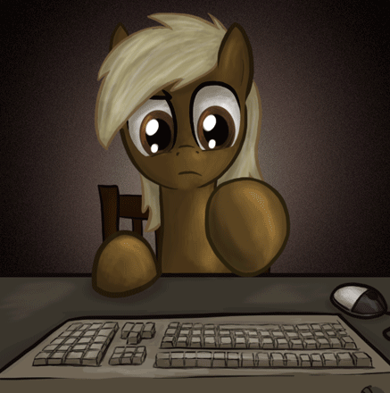Typing Isn't Magic - My little pony, PonyArt, Original character, GIF