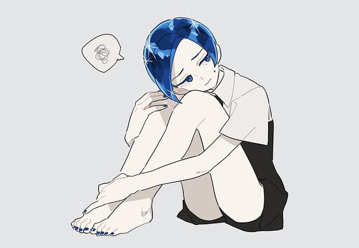 Benitoite
 - Houseki No Kuni, Аниме, Anime Art, Benitoite