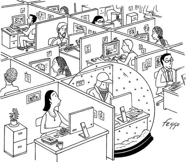 Create a festive mood at work - New Year, Snow, Ball, Comics, The new yorker, New Yorker Magazine