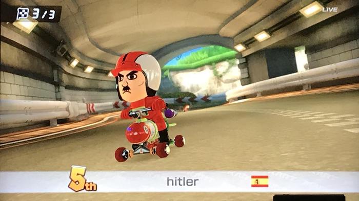 Just found this guy in Mario Kart 8 - Games, Mario, Mario Kart, Adolf Gitler, , Race