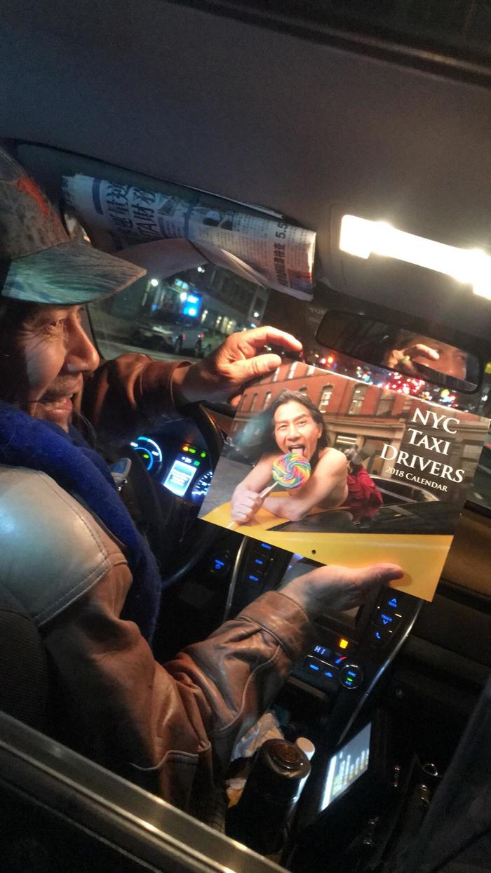 My taxi driver today could not contain his emotions from the fact that his photo was on the cover of the calendar - Taxi driver, Reddit