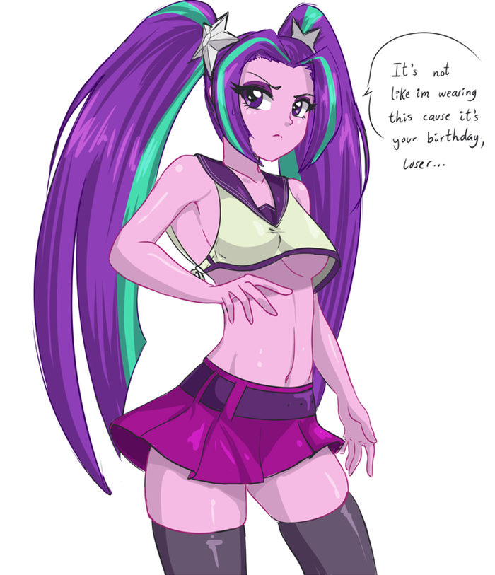  My Little Pony, Equestria Girls, Aria Blaze, MLP Edge, Nekojackun, Thebrokencog, Danmakuman, 