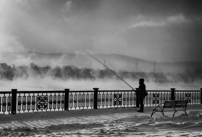 Fan. - My, Fishermen, Winter, Siberia, freezing