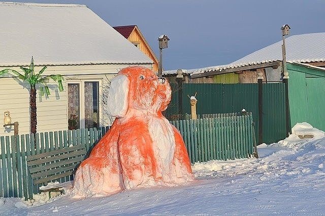 Snow sculpture - Sculpture, Snow, The photo