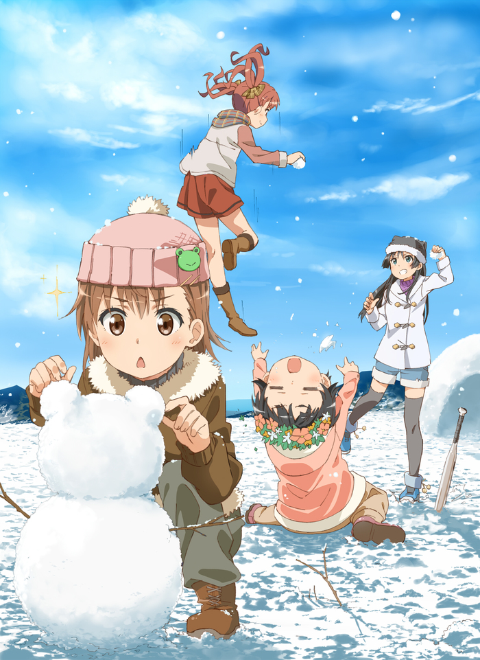 Winter - Anime art, Anime, To Aru Majutsu no Index, To aru Kagaku No Railgun, Misaka mikoto, Shirai Kuroko, Uiharu Kazari, Saten Ruiko
