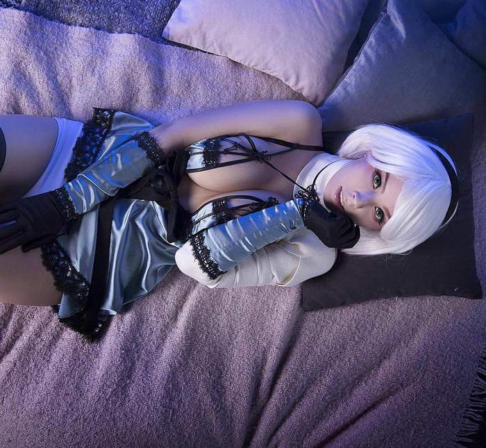 2B (Kaine outfit) cosplay by Disharmonica - NSFW, Cosplay, NIER Automata, Yorha unit No 2 type B, Booty, Glasses, Longpost