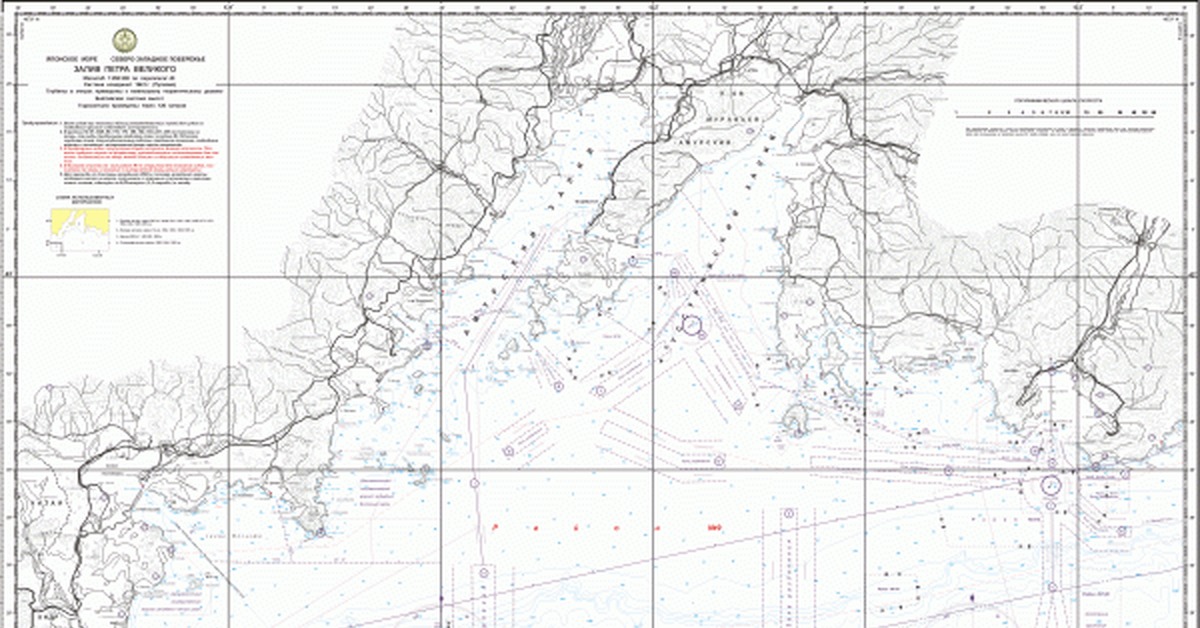 Карта течений залива петра великого