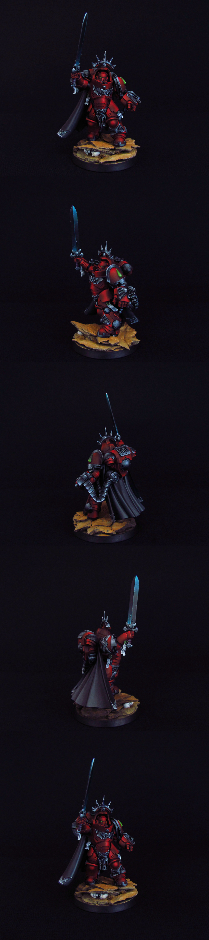 Blood Angels Primaris Captain
 - Моё, Warhammer 40k, Wh miniatures, Miniatures, Blood Angels, Primaris Space Marines, Миниатюра, Роспись, Длиннопост