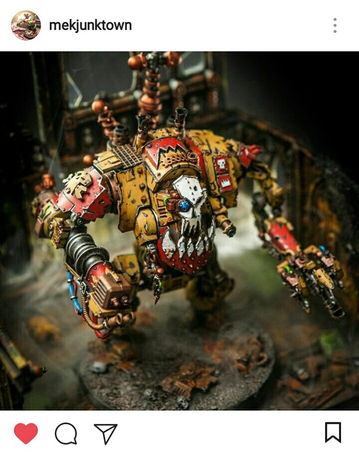 Не дредноут, а Дредище! - Wh miniatures, Warhammer 40k, Орки, Instagram, Длиннопост