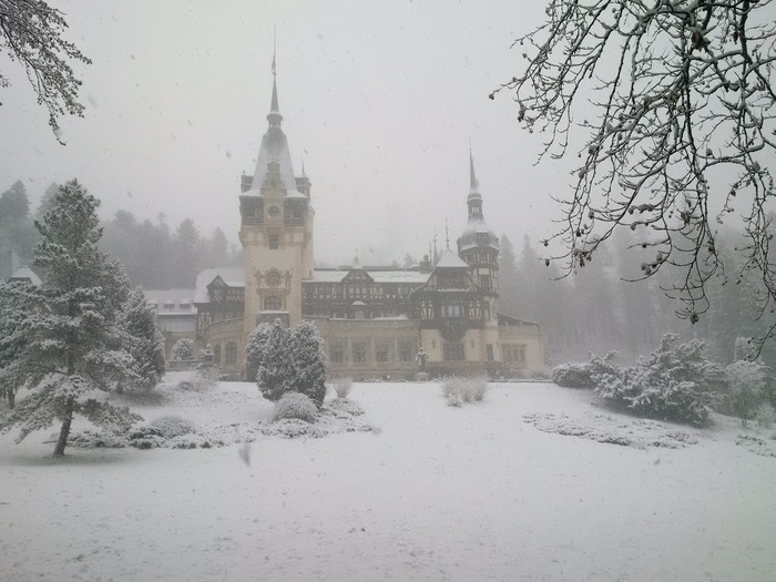 Romanian winter - My, Romania, Peles, Sinaia