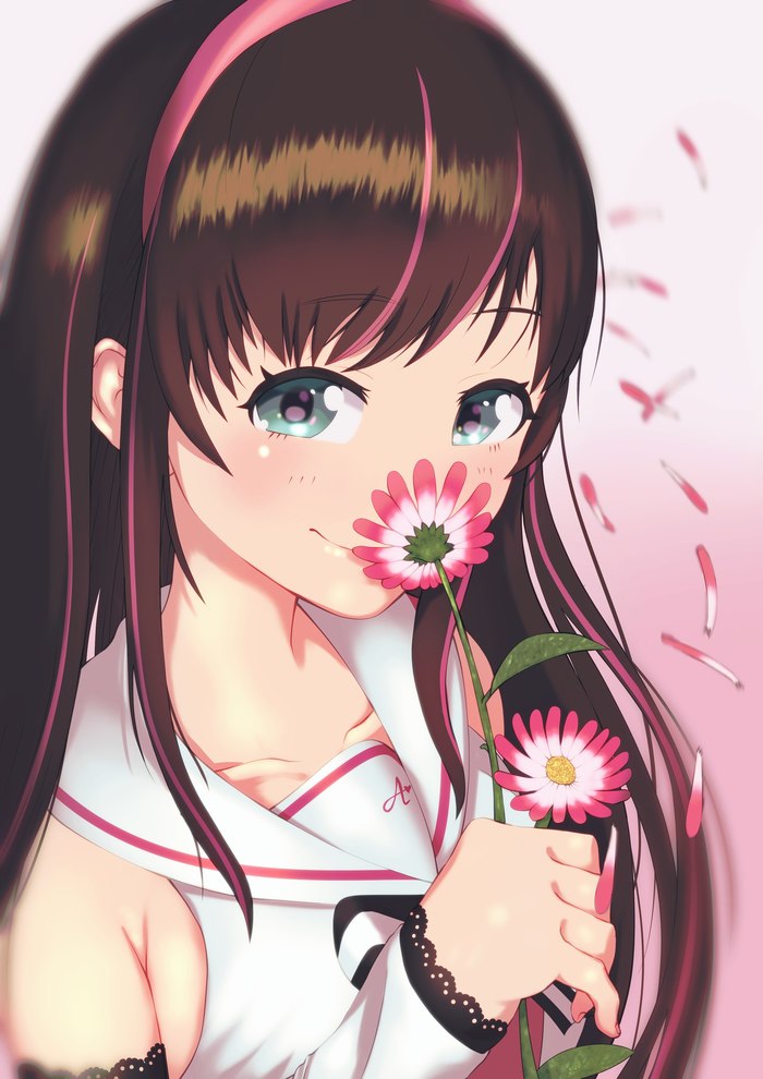 Красивый арт - Kizuna Ai, Videobloger, Аниме, Anime Art