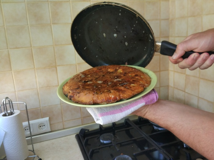 По мотивам омлета по-испански Еда, Омлет, Приготовление, Готовим дома, Завтрак, Длиннопост