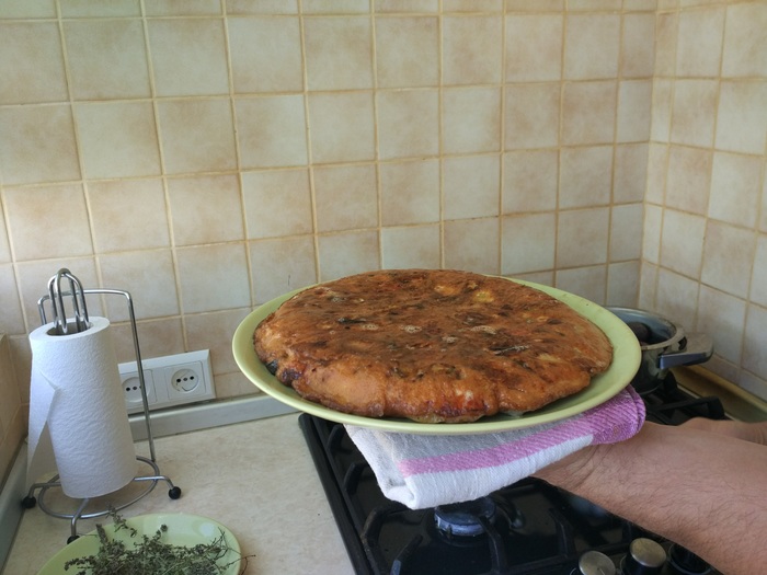 По мотивам омлета по-испански Еда, Омлет, Приготовление, Готовим дома, Завтрак, Длиннопост