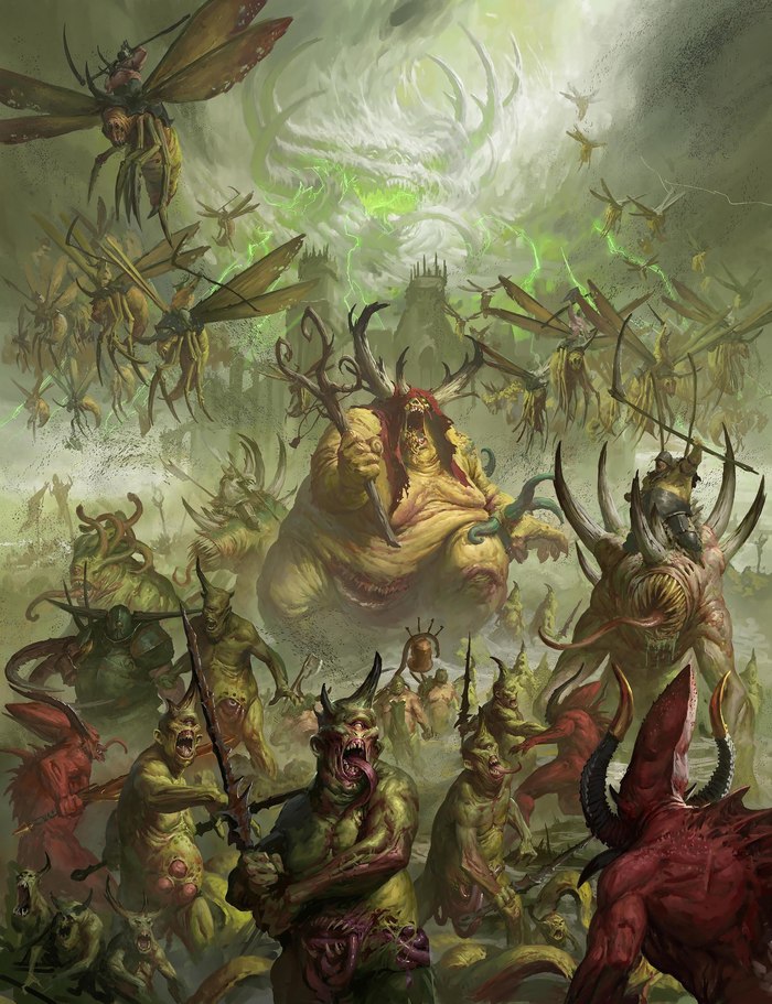 Maggotkin of Nurgle - Warhammer: age of sigmar, Maggotkin of Nurgle, Nurgle, Khorne, Chaos daemons, Aos Art