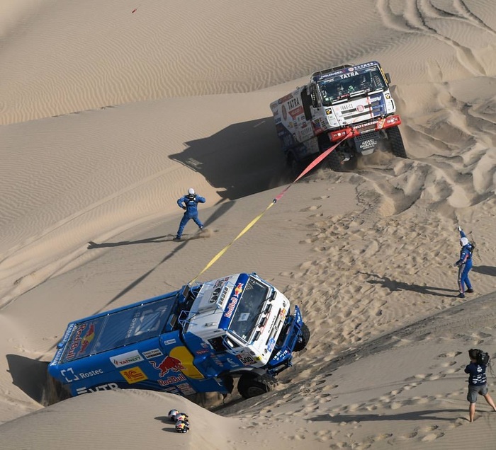 Stage 5 of the Dakar rally-raid 2018 in one frame - , Kamaz, Kamaz-Master, Tatra, Longpost