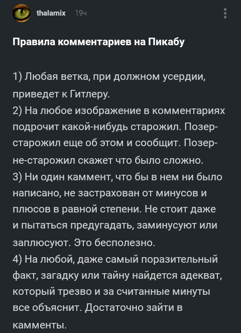 Жизненные правила Пикабу - Кармадрочерство, Текст, Скриншот