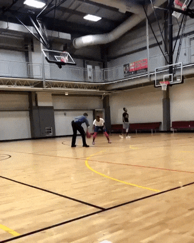He finished with basketball that day - GIF, Black people, Feint, Basketball
