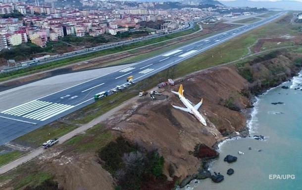 Plane nearly skids off slope into sea in Turkey - Video, news, Airplane, Turkey, Sea