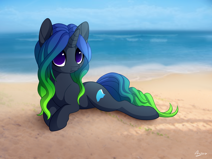 Beach pone My Little Pony, Ponyart, Original Character, Luminousdazzle