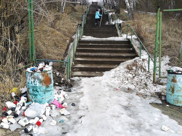 Waste from the coffee business. - Garbage, Beach, Novosibirsk, Akademgorodok, Longpost