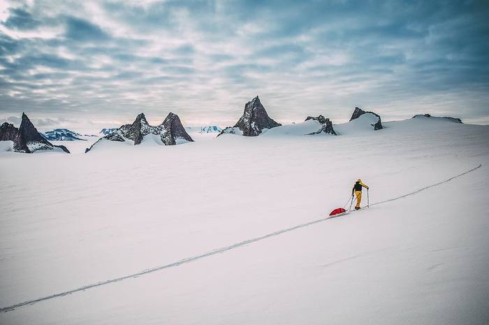 Loneliness and will. - The mountains, Rock climber, Snow, Rock climbers