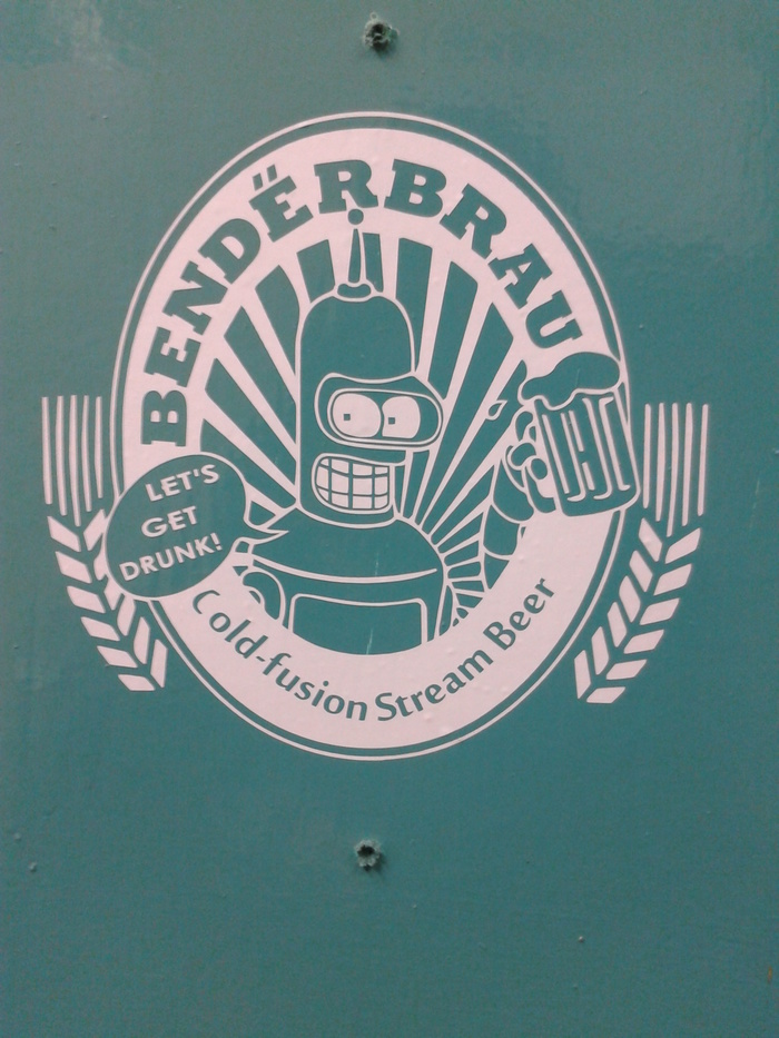 By beer? - My, My, Bender, Futurama