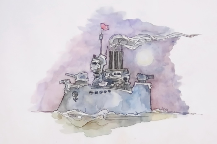 armadillo - My, Ship, Images, Watercolor