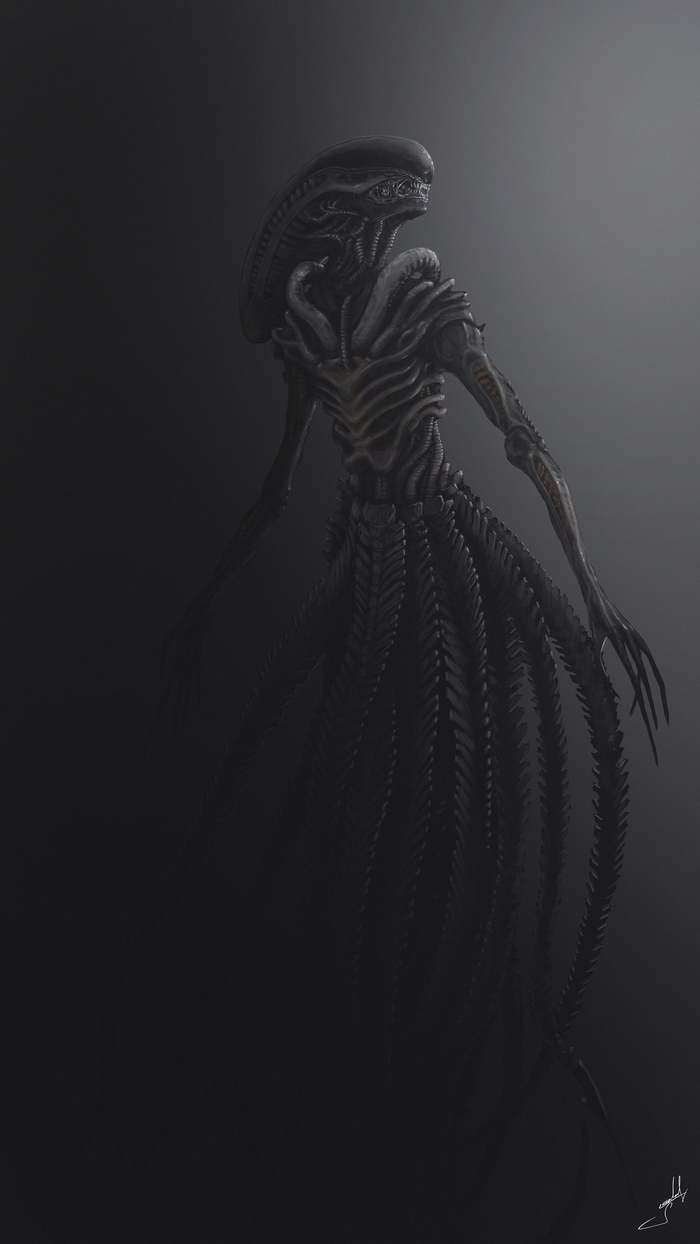 Stranger - My, Fandom, Stranger, Art, Concept, Digital drawing, Video, Longpost, Xenomorph