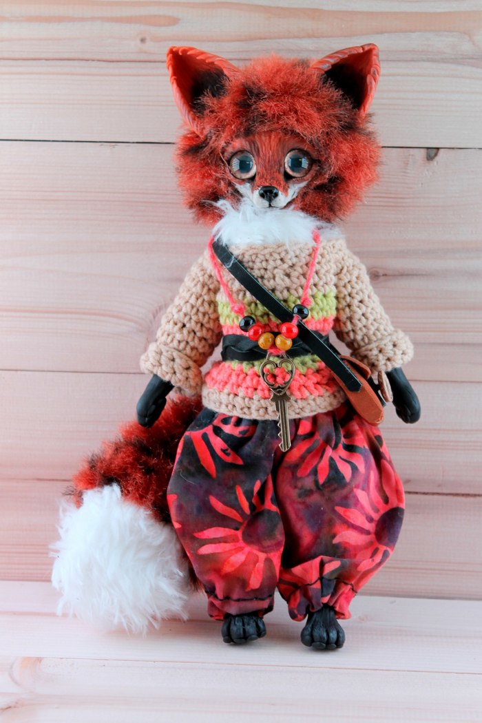 Anthropomorphic Chanterelle - My, Anthropomorphic, Fox, Furry, Doll, Needlework without process