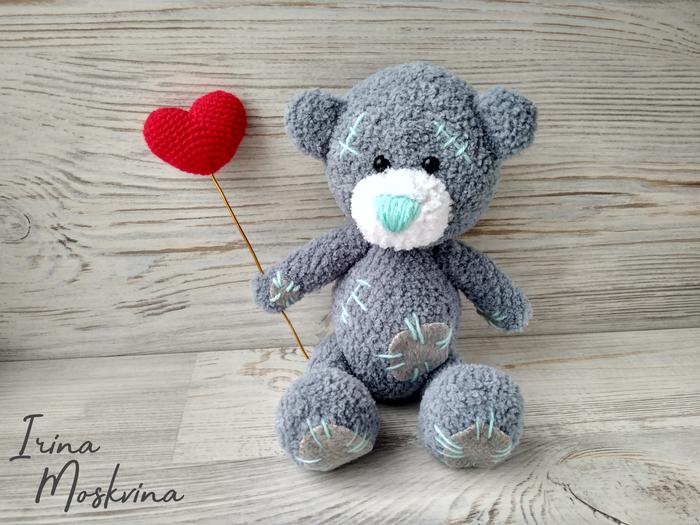 Knitted Teddy Bear - My, Needlework without process, Needlework, Handmade, With your own hands, Bear, Teddy bear, , The Bears