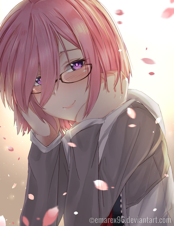 Smiling flower Anime Art, Mashu Kyrielight, Fate, , Emarex96