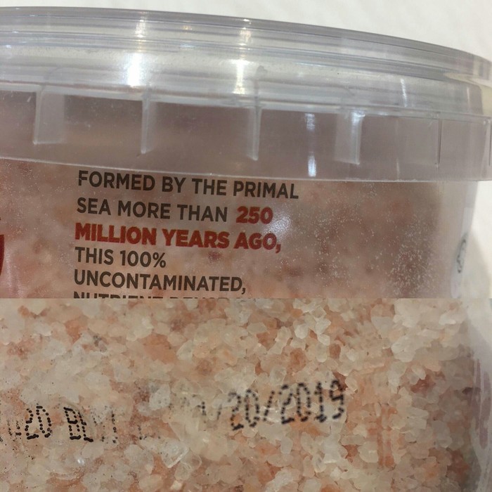 This 250 million year old sea salt will go bad next year. - Salt, Best before date, Eternal, Reddit