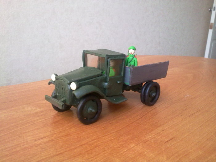 GAZ-AA (one and a half) from plasticine - , Plasticine, My, Longpost, Car modeling