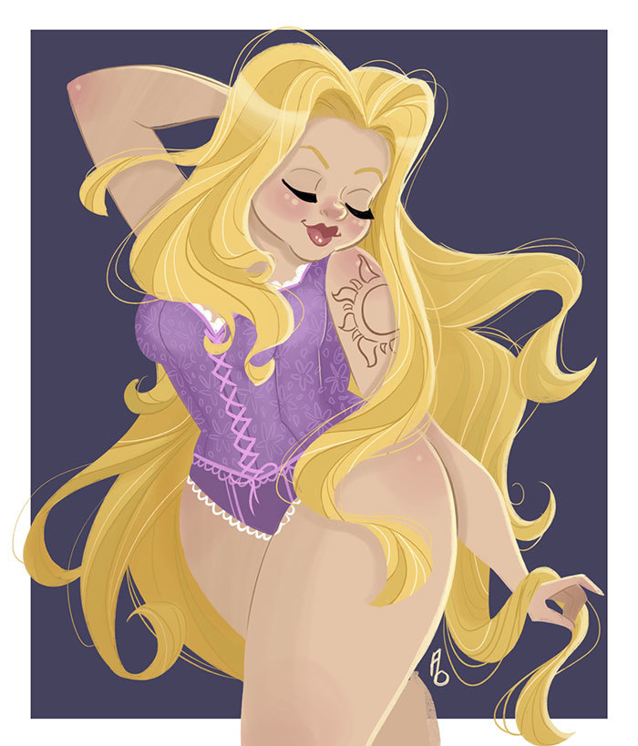 Disney princesses with seductive curves - Disney princesses, Bbw, Charm, Longpost, Fullness, Walt disney company