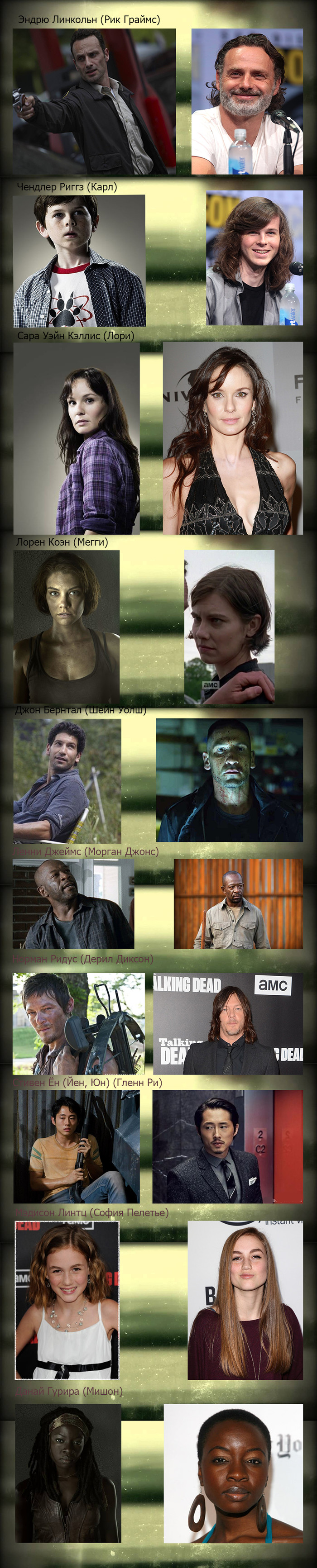 10 actors of The Walking Dead (season 1-2) then and now. - My, Long-post, Actors and actresses, the walking Dead, The walking dead, Time, Longpost