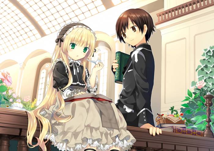 Gosick art - Anime art, Anime, Victorique de Blois, Gosick, Kazuya Kujou