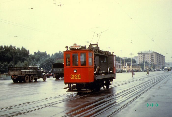 Moscow trams in 1959 - Tram, , Moscow, Longpost