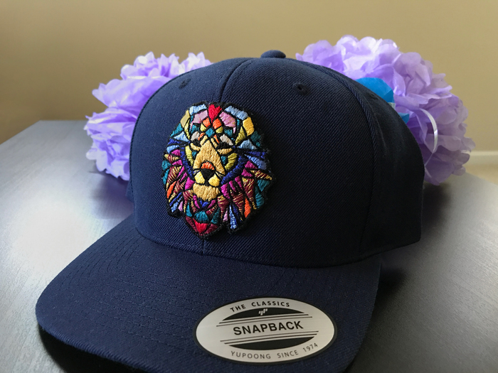 Lion on a cap - Needlework with process, First time, Embroidery, Patch, a lion, Cap, Presents, Longpost